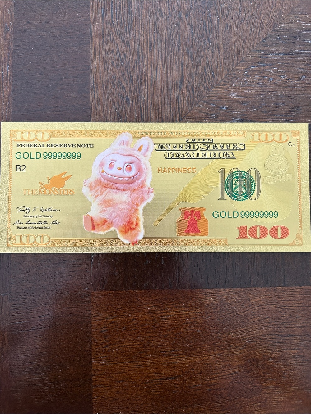 Pink Big Into Energy Monster Novelty Gold Foil